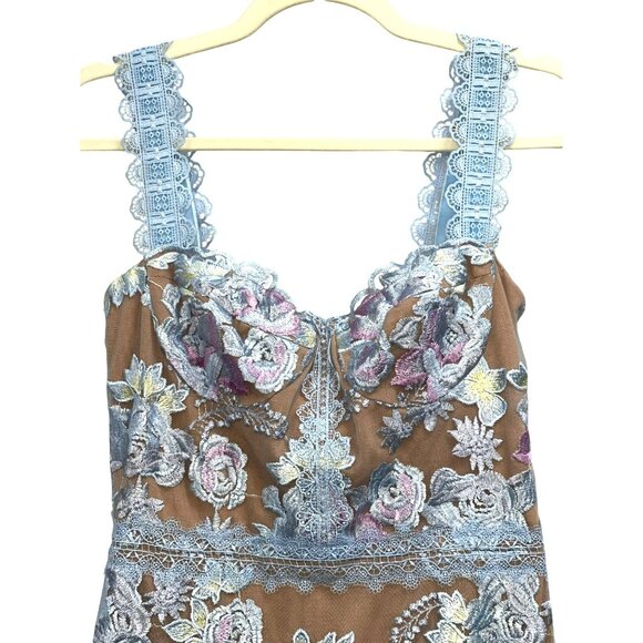 Bronx and Banco Eva Midi Lace Embroidered Dress Small NWT - Picture 5 of 9